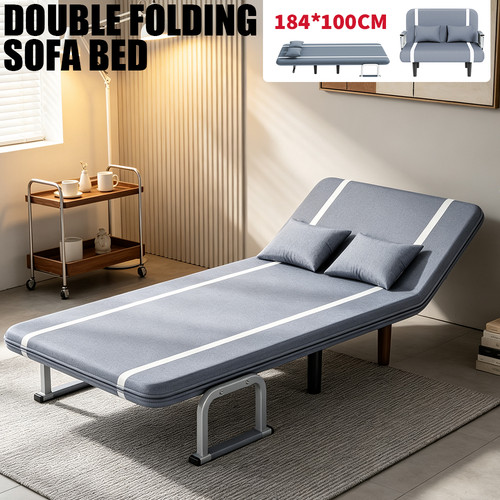 Double fabric sofa bed - fabric, sleeper