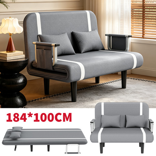 Double fabric sofa bed - sofa, sleeper