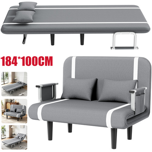 Double fabric sofa bed - fabric,