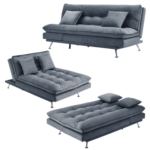 Velvet sofa bed seater - sofa,
