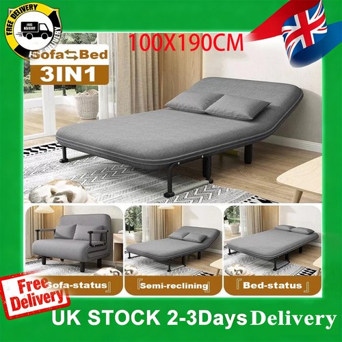 Double fabric sofa bed sleeper - fabric,
