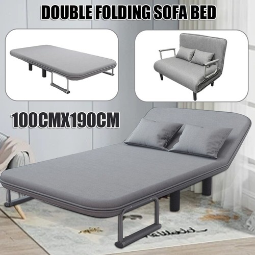 Folding double fabric sofa - double, bed