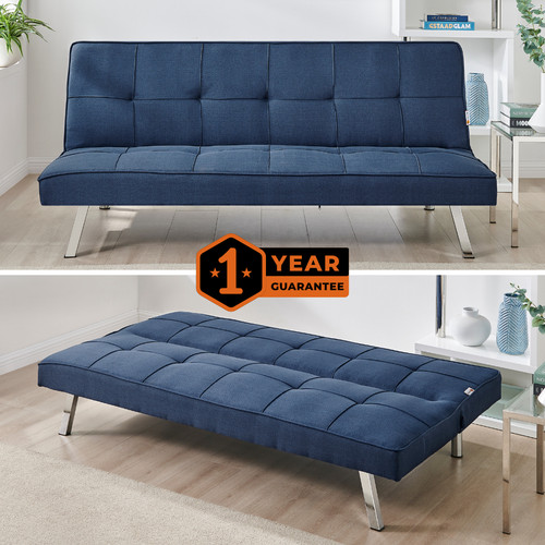 Navy blue click clack sofa - click,