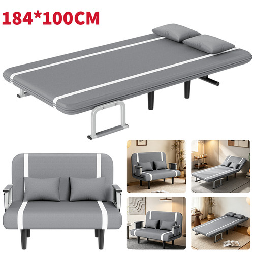 Double fabric sofa bed sleeper - fabric,