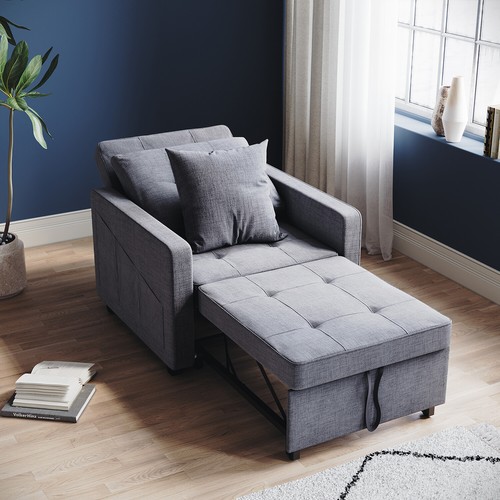 Folding sofa bed - sofa, grey