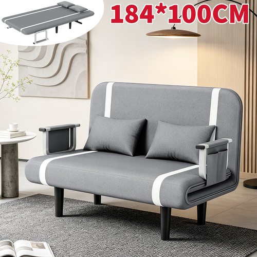 Double fabric sofa - fabric, sleeper