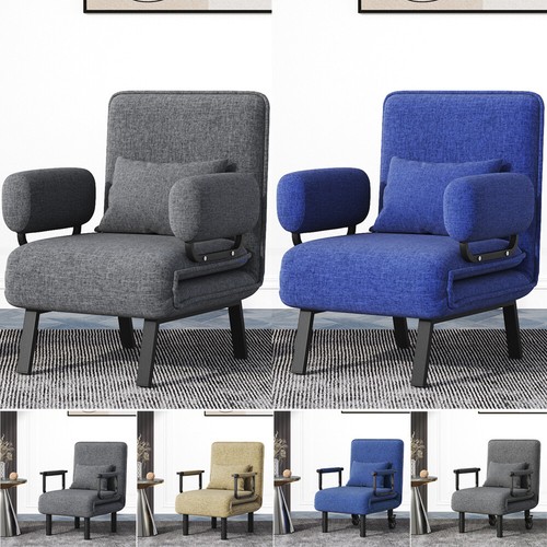 Folding futon chair bed - chair, single
